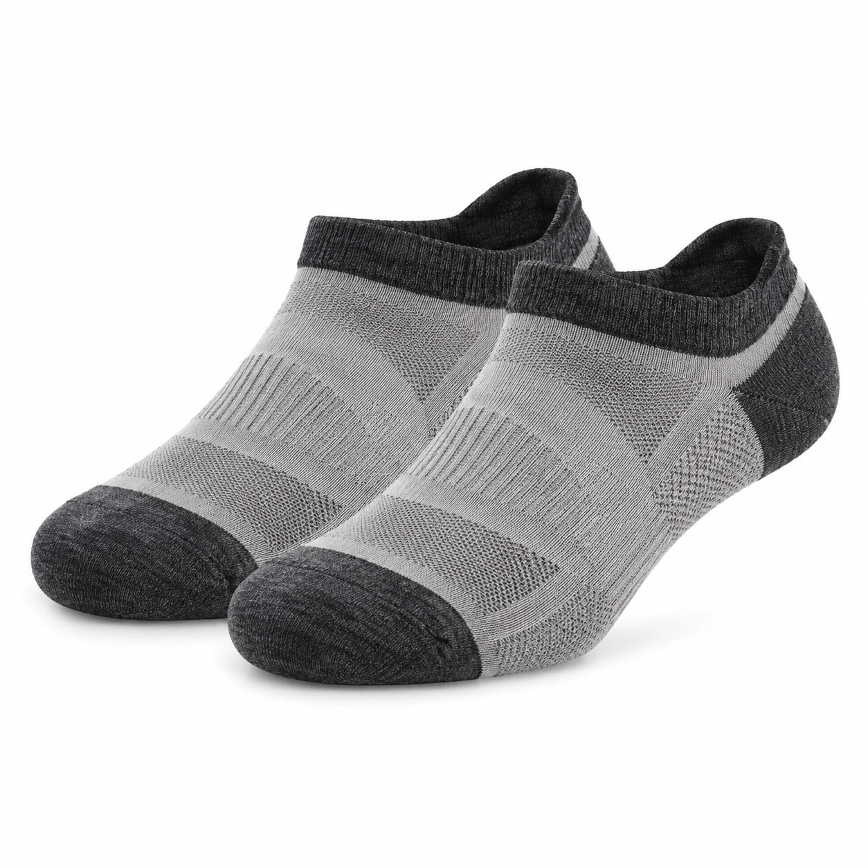 Chaussettes basses 35-38 en maille gris anthracite pour sport et quotidien
