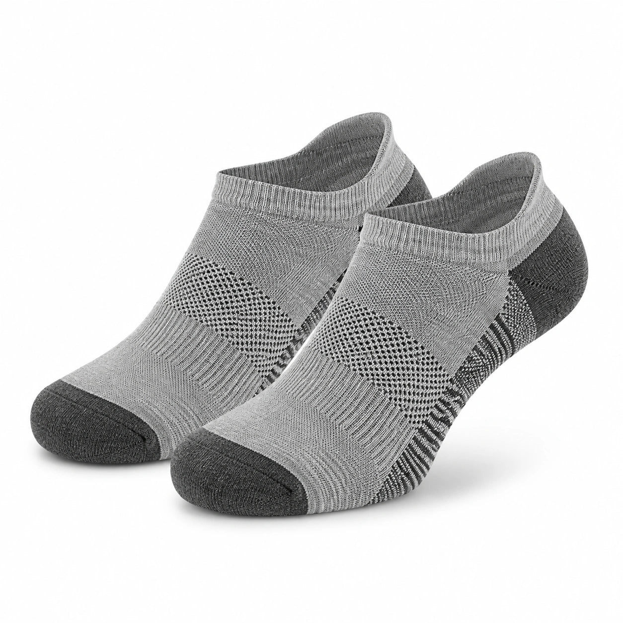 Chaussettes basses 39-42 grises en maille respirante pour sport