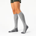 Chaussettes hautes 35-38 textile gris style sportif à zones tricotées