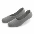 Chaussettes invisibles 35-38 en maille textile grise - coupe ballerine extensible