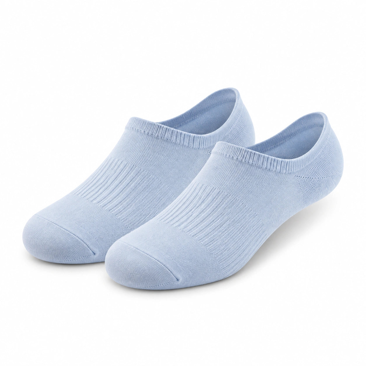 Chaussettes invisibles 39-42 en textile tricoté bleu clair - légères et extensibles