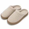 Chaussons 42/43 beiges en textile duveteux à enfiler pour intérieur