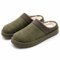 Chaussons 42/43 en suédine vert kaki doublés pour intérieur