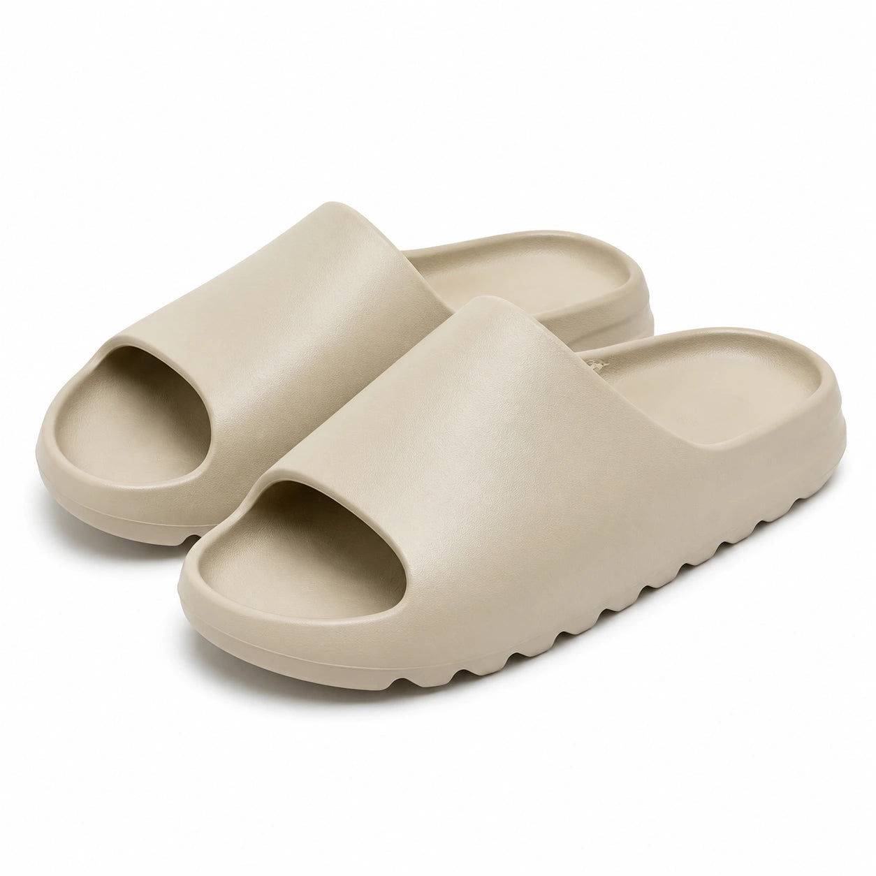 Claquettes 38/39 en mousse EVA beige - semelle antidérapante pour usage quotidien