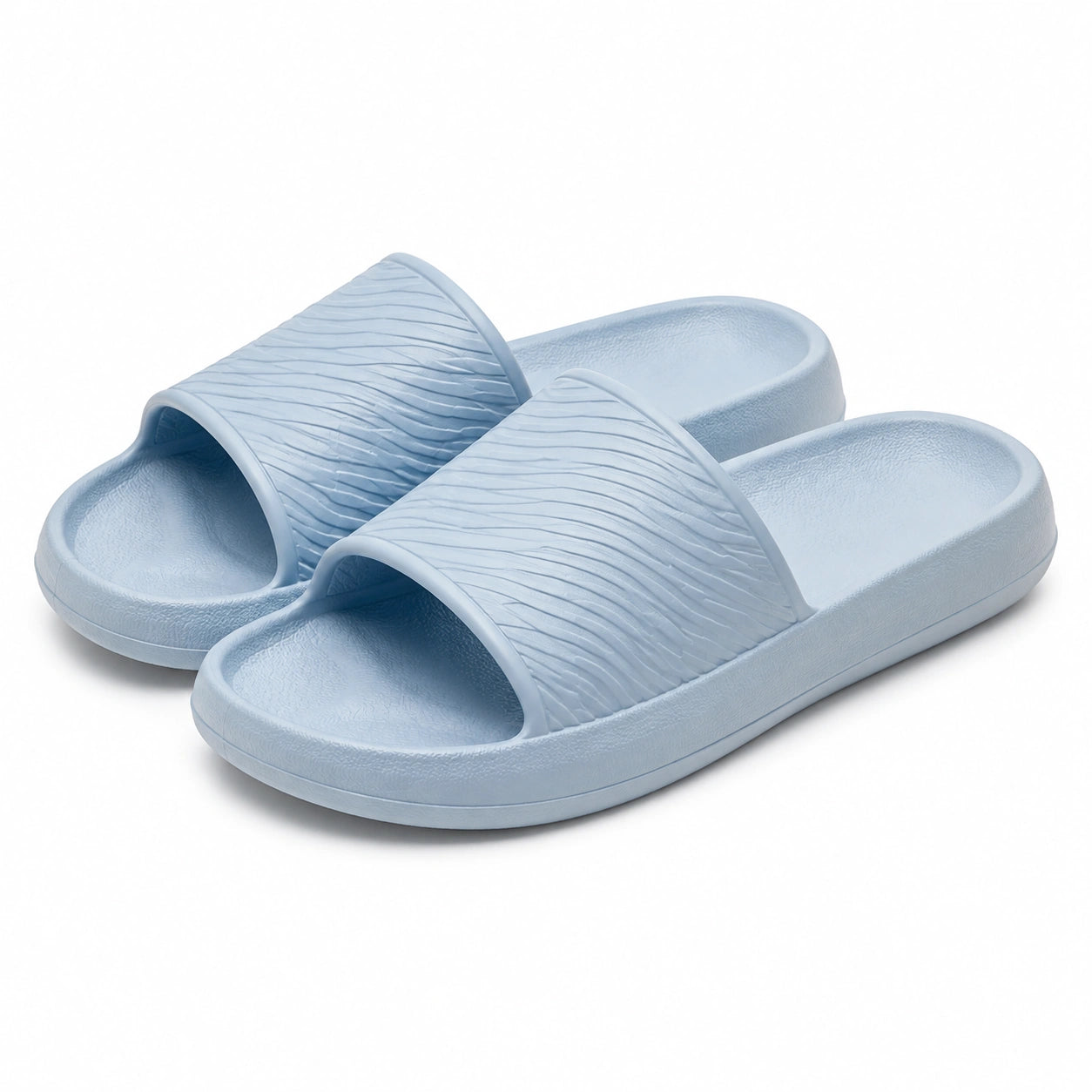 Claquettes 40/41 en mousse synthétique bleu clair à enfiler