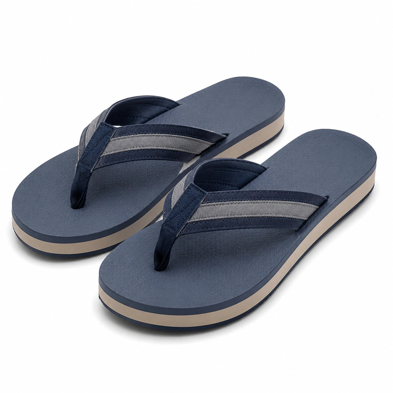 Tongs 40/41 en textile bleu marine pour plage style décontracté
